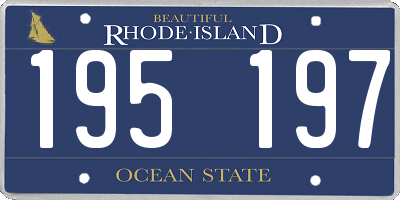 RI license plate 195197