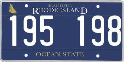 RI license plate 195198