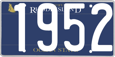 RI license plate 1952