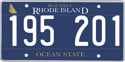 RI license plate 195201
