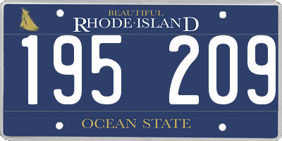RI license plate 195209
