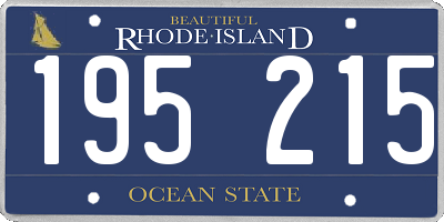 RI license plate 195215
