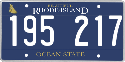 RI license plate 195217