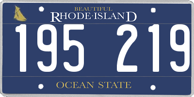 RI license plate 195219