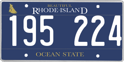 RI license plate 195224