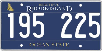 RI license plate 195225