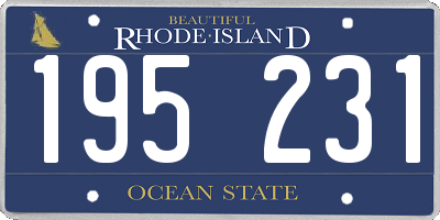 RI license plate 195231