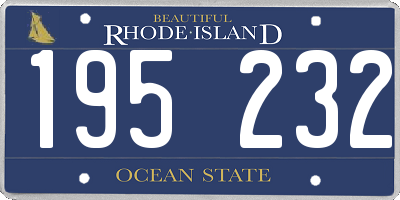 RI license plate 195232