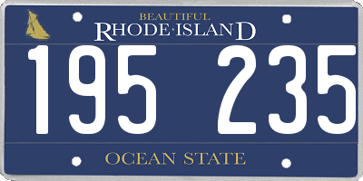 RI license plate 195235