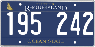 RI license plate 195242