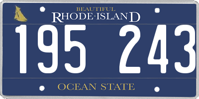 RI license plate 195243