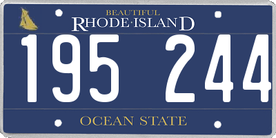 RI license plate 195244