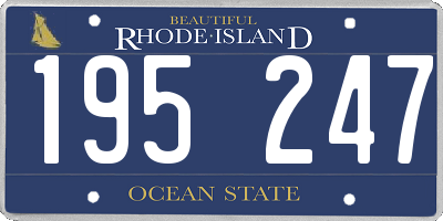 RI license plate 195247