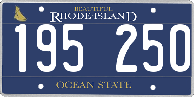 RI license plate 195250
