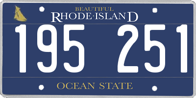 RI license plate 195251