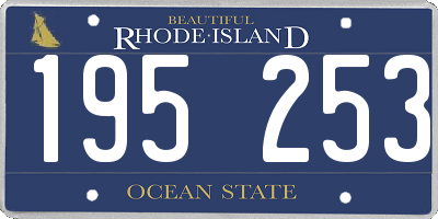 RI license plate 195253
