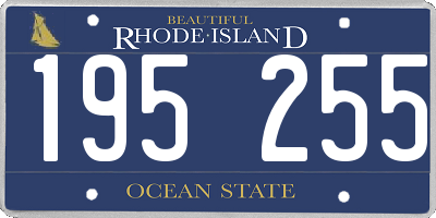 RI license plate 195255