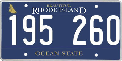 RI license plate 195260