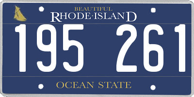 RI license plate 195261