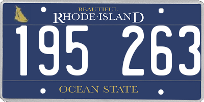 RI license plate 195263