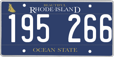 RI license plate 195266