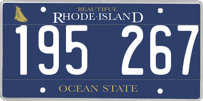 RI license plate 195267