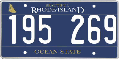 RI license plate 195269