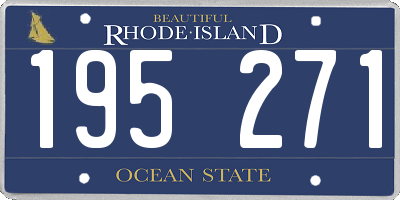 RI license plate 195271