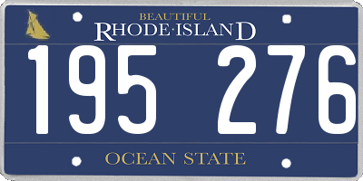 RI license plate 195276
