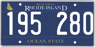 RI license plate 195280