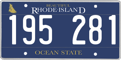 RI license plate 195281