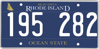 RI license plate 195282