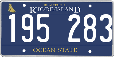 RI license plate 195283