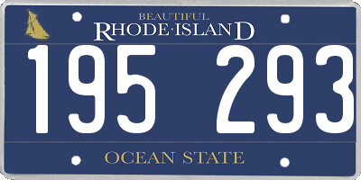 RI license plate 195293