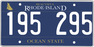 RI license plate 195295