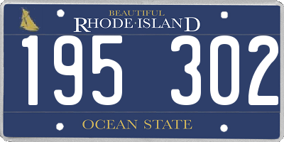RI license plate 195302