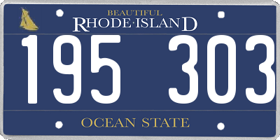 RI license plate 195303
