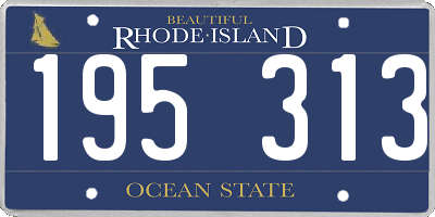 RI license plate 195313
