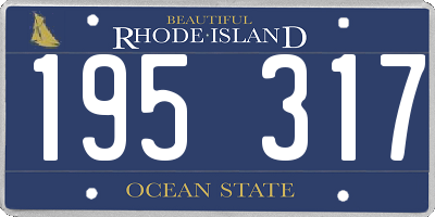 RI license plate 195317