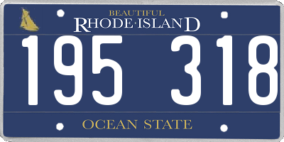 RI license plate 195318
