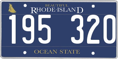 RI license plate 195320