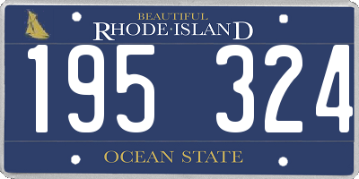 RI license plate 195324