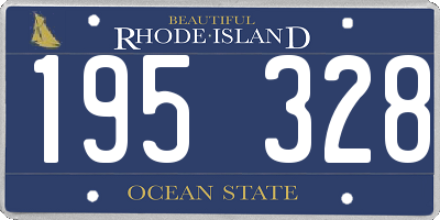 RI license plate 195328