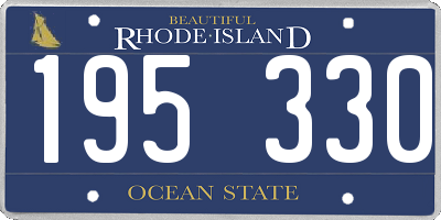 RI license plate 195330