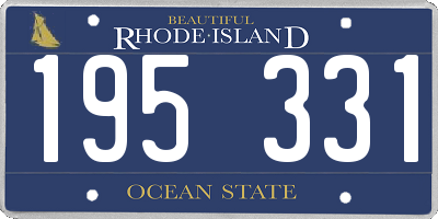 RI license plate 195331