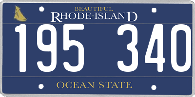 RI license plate 195340