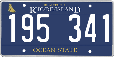 RI license plate 195341