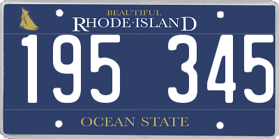 RI license plate 195345