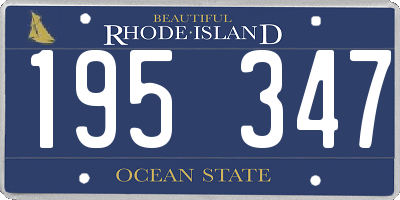RI license plate 195347