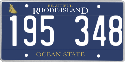 RI license plate 195348